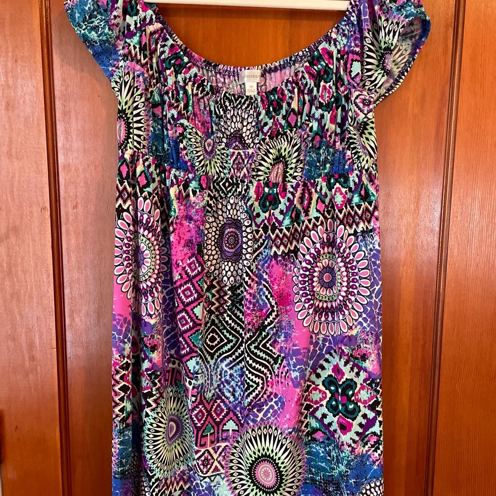 Dress Barn Short Peasant Dress 16W